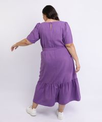 Vestido-Feminino-Mindset-Plus-Size-Longo-com-Recortes-e-Faixa-para-Amarrar-Manga-Curta-Decote-Quadrado-Roxo-9962195-Roxo_2