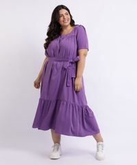 Vestido-Feminino-Mindset-Plus-Size-Longo-com-Recortes-e-Faixa-para-Amarrar-Manga-Curta-Decote-Quadrado-Roxo-9962195-Roxo_3