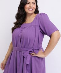 Vestido-Feminino-Mindset-Plus-Size-Longo-com-Recortes-e-Faixa-para-Amarrar-Manga-Curta-Decote-Quadrado-Roxo-9962195-Roxo_4