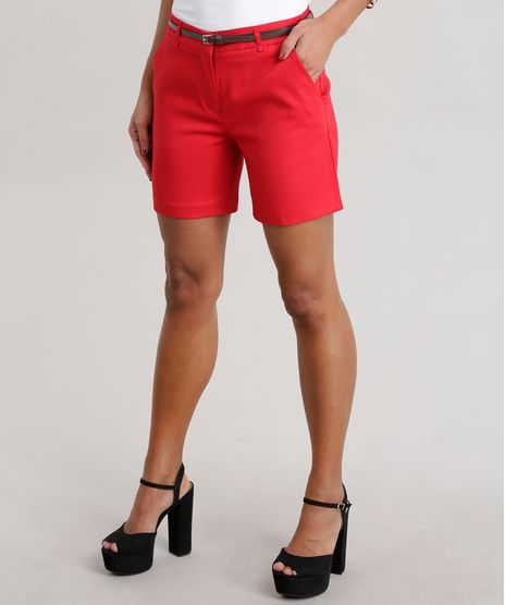 Short-em-Piquet-com-Cinto-Vermelho-8654325-Vermelho_1