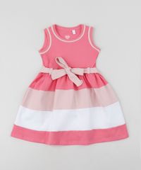 Vestido-Infantil-com-Laco-e-Listras-Sem-Manga-Rosa-Claro-9953023-Rosa_Claro_1