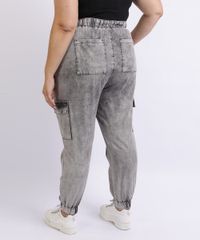 Calca-Jeans-Feminina-Mindset-Plus-Size-Jogger-Marmorizada-Cintura-Alta-com-Bolsos-Preta-9955614-Preto_2