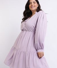 Vestido-Feminino-Mindset-Plus-Size-Curto-Manga-Longa-com-Babado-Lilas-9955616-Lilas_4