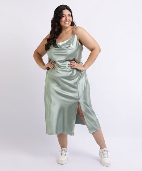 Vestido-Feminino-Mindset-Slip-Dress-Plus-Size-Midi-Acetinado-Alcas-Finas-com-Fenda--Verde-Claro-9955617-Verde_Claro_1