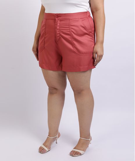 Short-Feminino-Mindset-Plus-Size-Cintura-Alta-com-Bolsos-Rosa-Escuro-9959949-Rosa_Escuro_1
