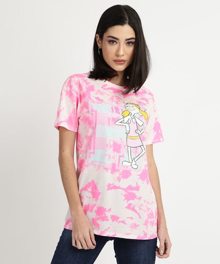 Blusa-Feminina-Hey-Arnold-Estampada-Tie-Dye-Manga-Curta-Rosa-9956949-Rosa_1 Blusa-Feminina-Hey-Arnold-Estampada-Tie-Dye-Manga-Curta-Rosa-9956949-Rosa_1