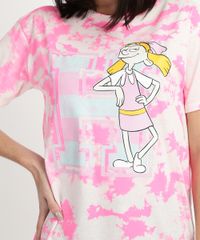 Blusa-Feminina-Hey-Arnold-Estampada-Tie-Dye-Manga-Curta-Rosa-9956949-Rosa_4