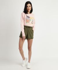 Short-de-Moletom-Feminino-Basico-Cintura-Alta-com-Barra-Dobrada-Verde-Escuro-9950156-Verde_Escuro_3