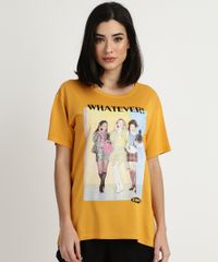 Blusa-Feminina-as-Patricinhas-de-Beverly-Hills--Whatever--Manga-Curta-Decote-Redondo-Amarela-9953062-Amarelo_1