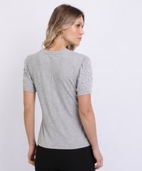 Blusa-Feminina-Canelada-Manga-Curta-com-Perolas-Decote-Redondo-Cinza-Mescla-9943239-Cinza_Mescla_2