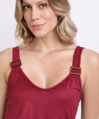 Regata-Feminina-em-Suede-com-Fivela-Vermelho-Escuro-9946142-Vermelho_Escuro_4