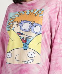 Blusao-de-Moletom-Feminino-Rugrats-Os-Anjinhos-Estampado-Tie-Dye-Rosa-9957270-Rosa_4
