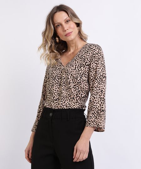 Blusa-Feminina-Ampla-Estampada-Animal-Print-Onca-Manga-7-8-Decote-V-Marrom-9898063-Marrom_1 Blusa-Feminina-Ampla-Estampada-Animal-Print-Onca-Manga-7-8-Decote-V-Marrom-9898063-Marrom_1