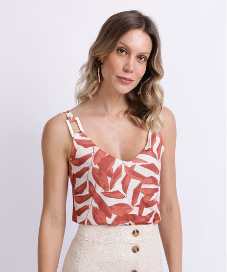 Regata-Feminina-Estampada-de-Folhas-Alca-com-Fivela-Decote-em-V-Off-White-9952201-Off_White_1