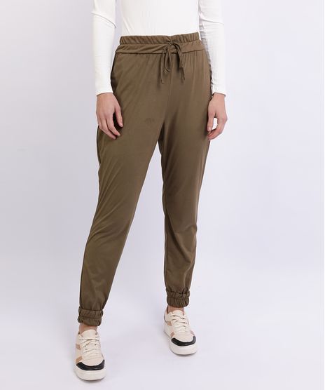 Calca-Feminina-Jogger-em-Suede-Cintura-Alta-Cos-com-Cordao-Verde-9959079-Verde_1