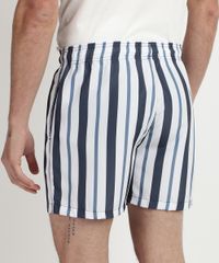 Shorts-Masculino-Estampado-Listrado-de-Elastico--Branco-9959886-Branco_2