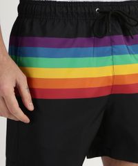 Short-Masculino-Pride-Estampado-Listrado-Arco-Iris--Preto-9959889-Preto_4