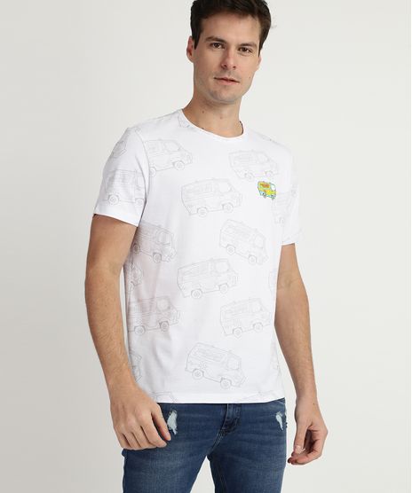 Camiseta-Masculina--Maquina-de-Misterio--Scooby-Doo-Manga-Curta-Gola-Careca-Branca-9950625-Branco_1