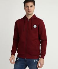 Blusao-de-Moletom-Masculino-com-Capuz-e-Ziper-Vermelho-9781709-Vermelho_1