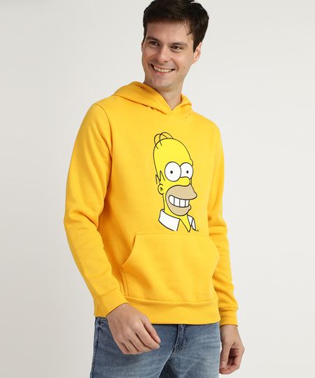 Blusao-de-Moletom-Masculino-Hommer-Simpsons-com-Capuz--Amarelo-9956616-Amarelo_1
