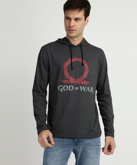 Camiseta-Masculina--God-of-War--Playstation-com-Capuz-Manga-Longa-Cinza-9956622-Cinza_1