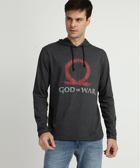 Camiseta-Masculina--God-of-War--Playstation-com-Capuz-Manga-Longa-Cinza-9956622-Cinza_1