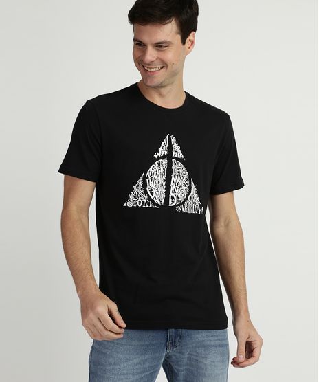 Camiseta-Masculina-Harry-Potter-Curta-Gola-Careca--Preta-9956794-Preto_1