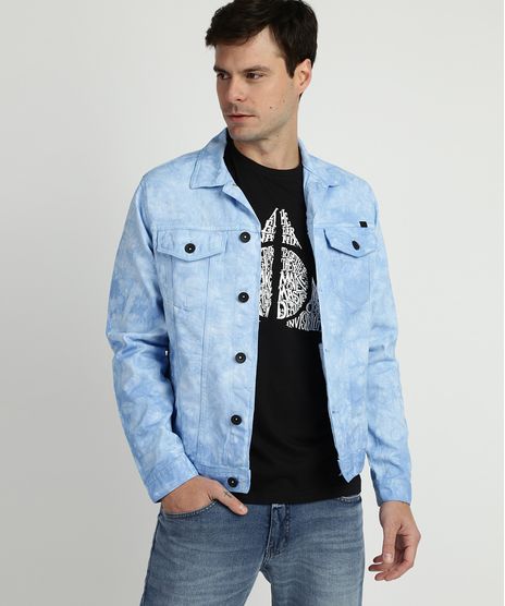 Jaqueta-Jeans-Masculina-Trucker-Estampada-Tie-Dye-com-Bolsos-Azul-9960856-Azul_1