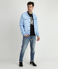 Jaqueta-Jeans-Masculina-Trucker-Estampada-Tie-Dye-com-Bolsos-Azul-9960856-Azul_3