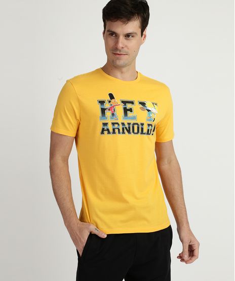 Camiseta-Masculina-Hey-Arnold-Manga-Curta-Gola-Careca-Amarela-9959861-Amarelo_1
