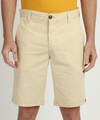 Bermuda-de-Sarja-Texturizada-Masculina-Chino-Reta-com-Bolsos-Amarelo-Claro-9953584-Amarelo_Claro_1