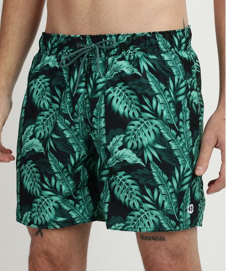 Bermuda-Masculina-Estampada-Folhagens-com-Cadarco-e-Bolsos-Verde-9513693-Verde_1
