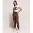 Calca-Feminina-de-Sarja-Jogger-Cintura-Alta-Marrom-9960926-Marrom_1