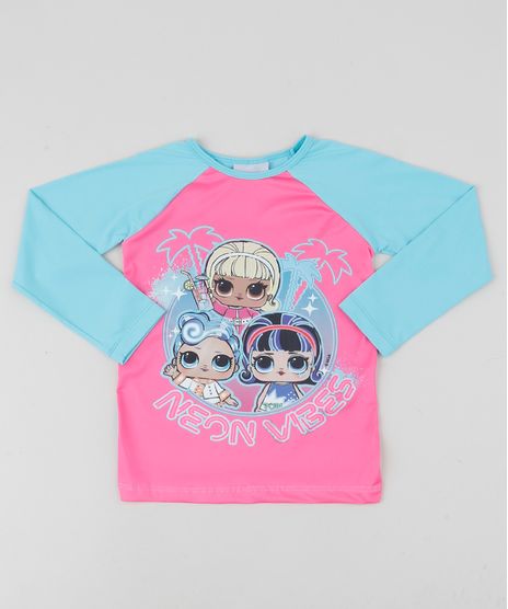 Blusa-de-Praia-Infantil-LOL-Surprise-Manga-Longa-Raglan-com-Protecao-UV50--Azul-Claro-9942596-Azul_Claro_1