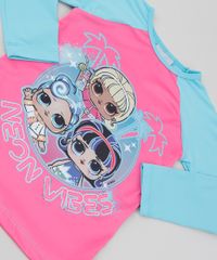 Blusa-de-Praia-Infantil-LOL-Surprise-Manga-Longa-Raglan-com-Protecao-UV50--Azul-Claro-9942596-Azul_Claro_3