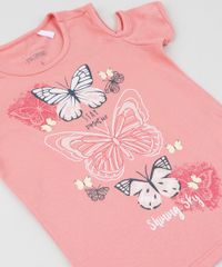 Conjunto-Infantil-de-Blusa-Open-Shoulder-Manga-Curta-Rosa---Saia-Estampada-Azul-9954816-Azul_2