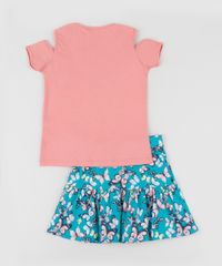 Conjunto-Infantil-de-Blusa-Open-Shoulder-Manga-Curta-Rosa---Saia-Estampada-Azul-9954816-Azul_3