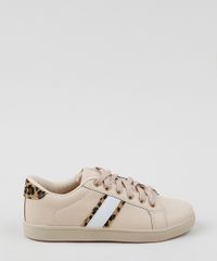 Tenis-Feminino-Oneself-com-Recorte-Animal-Print-de-Onca-Bege-9955257-Bege_2