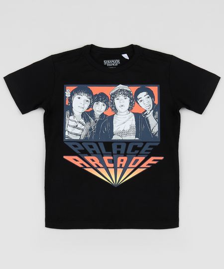 Camiseta-Infantil-Stranger-Things-Manga-Curta-Gola-Careca-Preta-9960095-Preto_1