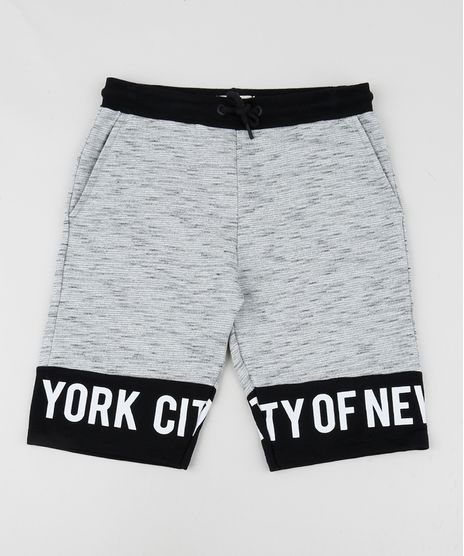 Bermuda-de-Moletom-Juvenil--New-York--com-Cordao-Cinza-Mescla-Claro-9954261-Cinza_Mescla_Claro_1