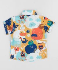 Camisa-Infantil-Estampada-de-Monstros-Manga-Curta-Multicor-9954869-Multicor_2