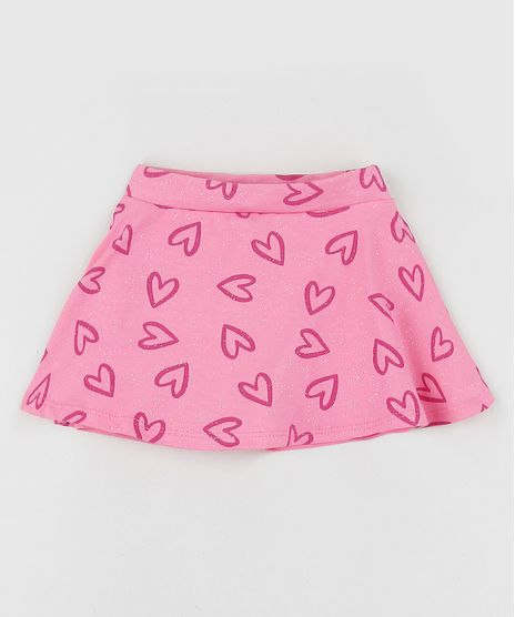 Short-Saia-Infantil-Estampado-de-Coracoes-Rosa-9955982-Rosa_1