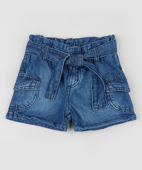 short de amarrar jeans