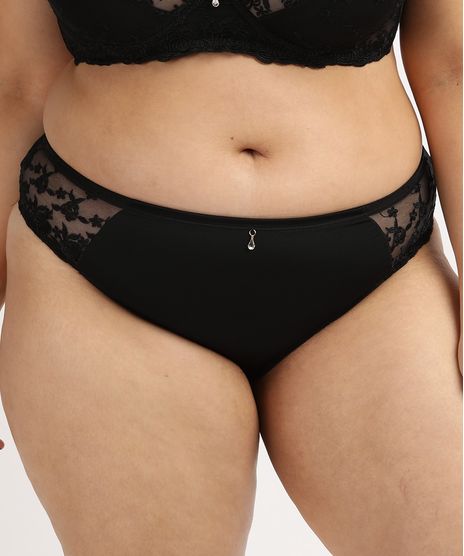 Calcinha-Feminina-Dilady-Plus-Size-Cintura-Alta-em-Microfibra-com-Renda-Preta-9961557-Preto_1
