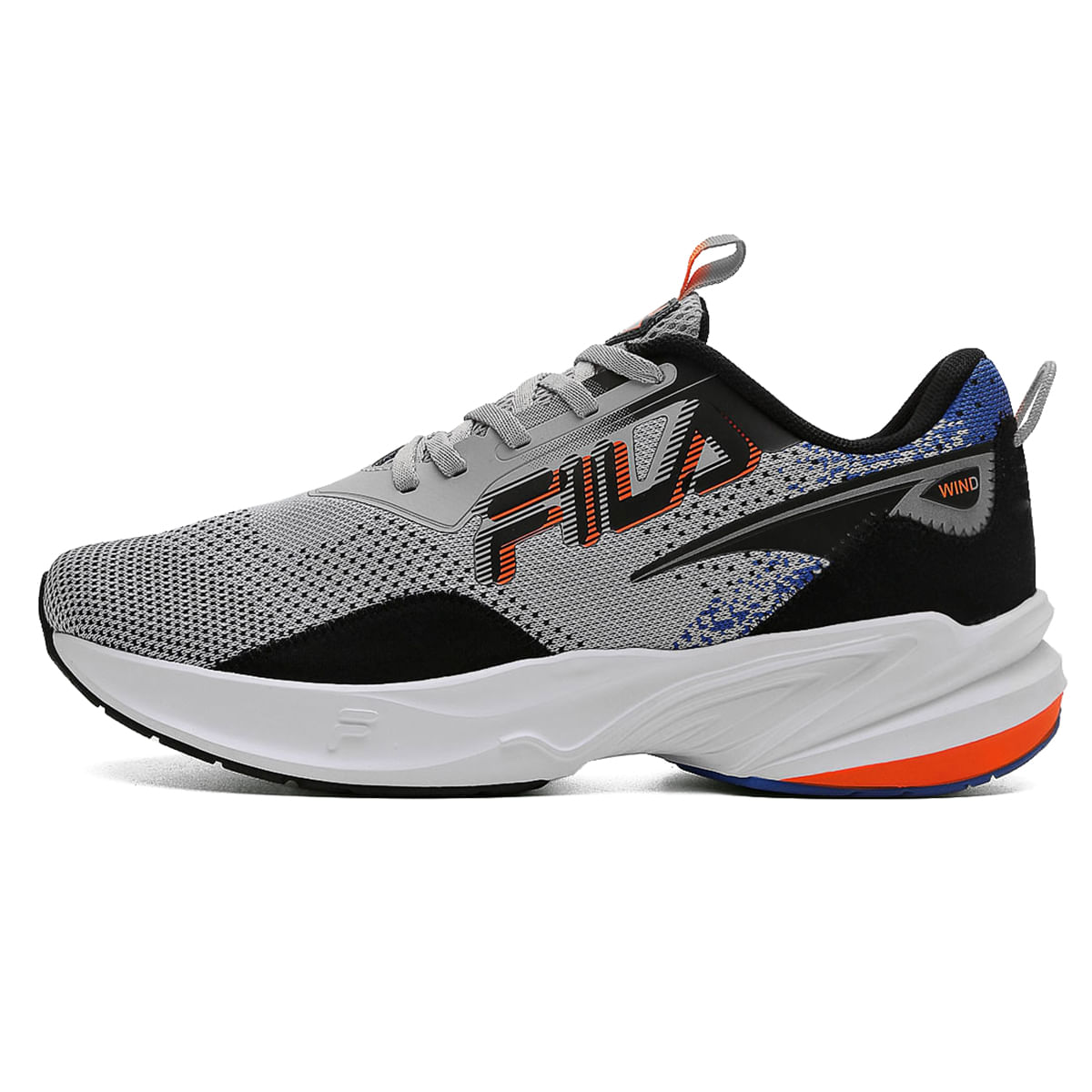 tenis fila azul e laranja