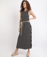 Vestido-Feminino-Listrado-Decote-Nadador-com-Cinto-Preto-9952971-Preto_1