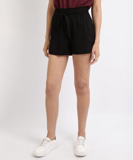 Short-Feminino-Clochard-Cintura-Alta-Com-Faixa-Para-Amarrar-Preto-9950723-Preto_1