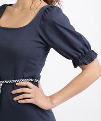 Vestido-Feminino-Midi-Manga-Curta-Bufante-Decote-Reto-com-Cordao-para-Amarrar-Azul-Marinho-9952623-Azul_Marinho_5