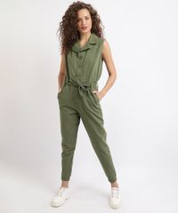 Macacao-de-Sarja-Feminino-Jogger-Sem-Manga-com-Faixa-para-Amarrar-Verde-Militar-9960705-Verde_Militar_3
