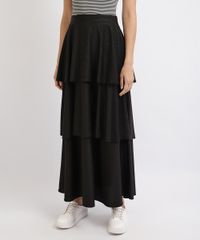 Saia-Feminina-Longa-Canelada-em-Camadas-Preta-9949401-Preto_1